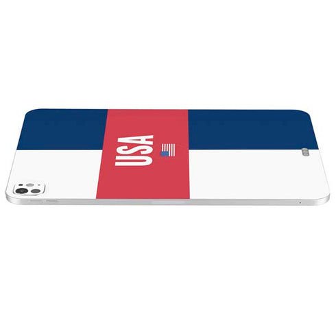 USA Flag Color Block iPad Pro 13in M4 (2024) Skin