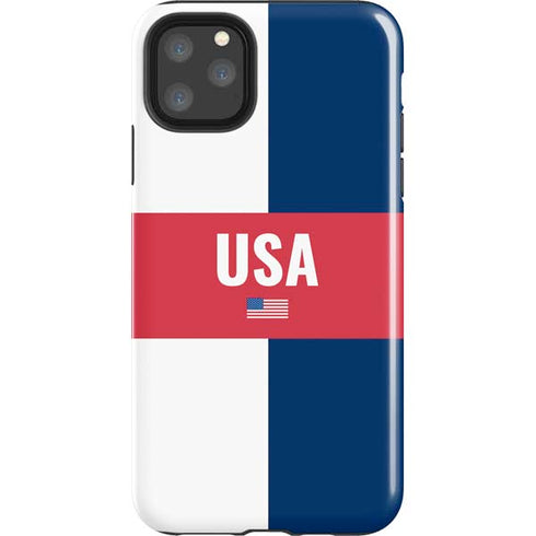USA Flag Color Block iPhone Cases