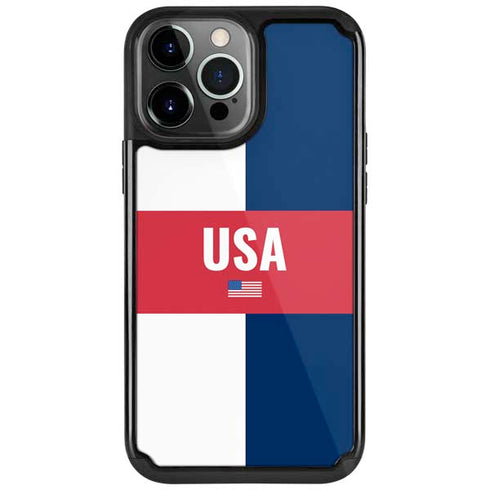 USA Flag Color Block iPhone Cases