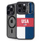 USA Flag Color Block iPhone 13 Pro Kickstand Case