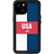 USA Flag Color Block iPhone 15 Plus Waterproof Case