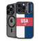 USA Flag Color Block iPhone 15 Pro Max Kickstand Case