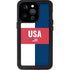 USA Flag Color Block iPhone 15 Pro Waterproof Case