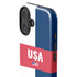 USA Flag Color Block iPhone 16 Plus Impact Case