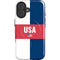 USA Flag Color Block iPhone 16 Plus Magsafe Impact Case