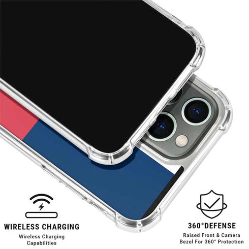 USA Flag Color Block iPhone 16 Pro Clear Case
