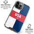USA Flag Color Block iPhone 16 Pro Clear Case