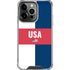 USA Flag Color Block iPhone 16 Pro Max Clear Case