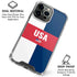 USA Flag Color Block iPhone 16 Pro Max Clear Case