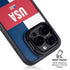 USA Flag Color Block iPhone 16 Pro Max Kickstand Case