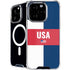 USA Flag Color Block iPhone 16 Pro Max MagSafe Case