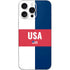 USA Flag Color Block iPhone 16 Pro Max Skin