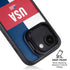 USA Flag Color Block iPhone 16e Kickstand Case