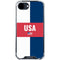 USA Flag Color Block iPhone 16e Clear Case