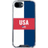 USA Flag Color Block iPhone 16e Clear Case