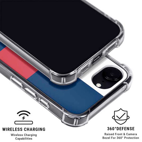 USA Flag Color Block iPhone 16e Clear Case