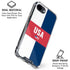 USA Flag Color Block iPhone 16e Clear Case