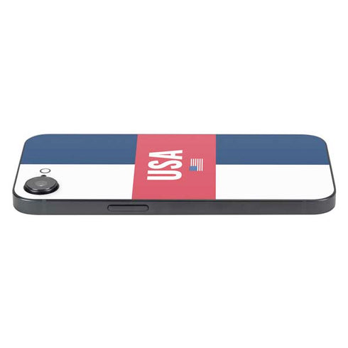 USA Flag Color Block iPhone 16e Skin