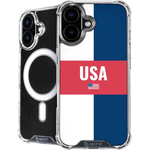 USA Flag Color Block iPhone 17 MagSafe Case