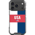 USA Flag Color Block iPhone 18 Pro Clear Case