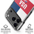 USA Flag Color Block iPhone 18 Pro Clear Case