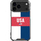 USA Flag Color Block iPhone 18 Pro Max Clear Case