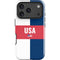 USA Flag Color Block iPhone 18 Pro Max Impact Case