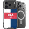 USA Flag Color Block iPhone 18 Pro Max MagSafe Case