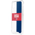 USA Flag Color Block iPhone XS Clear Case