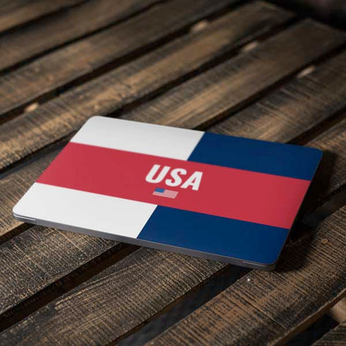 USA Flag Color Block Apple MacBook Air Skin