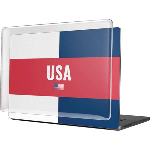 USA Flag Color Block MacBook Cases