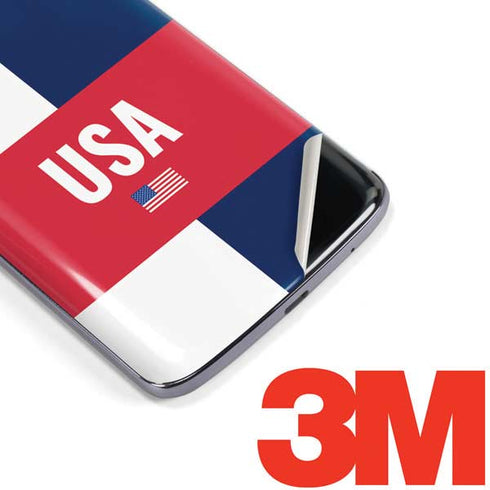 USA Flag Color Block Moto E5 Plus Skin