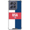 USA Flag Color Block Moto G Play 5G (2025) Clear Case