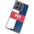 USA Flag Color Block Moto G Play 5G (2025) Clear Case