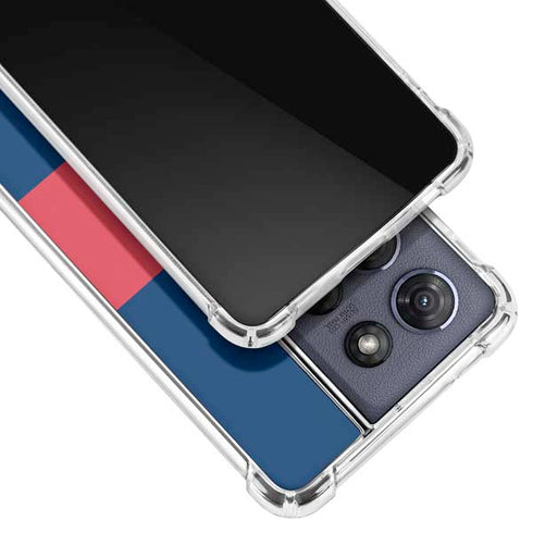 USA Flag Color Block Moto G Play 5G (2025) Clear Case