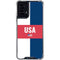 USA Flag Color Block Moto G Power 5G (2024) Clear Case
