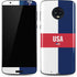 USA Flag Color Block Moto G6 Skin