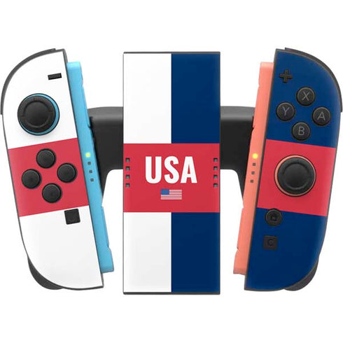 USA Flag Color Block Nintendo Switch 2 (2025) Joy-Con Controller Skin