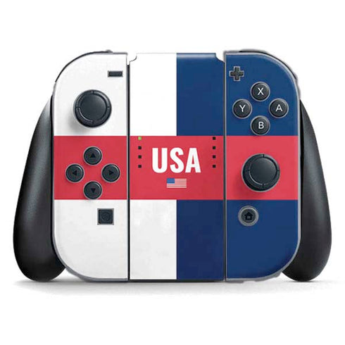 USA Flag Color Block Nintendo Switch (2017-2021) Joy-Con Controller Skin