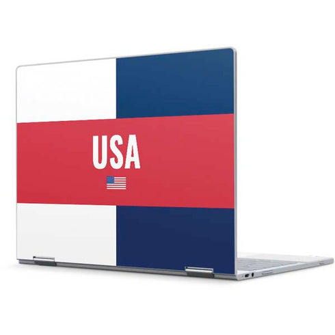 USA Flag Color Block Pixelbook Skin