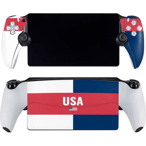 USA Flag Color Block PlayStation Portal Remote Player Skin