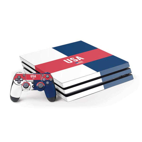 USA Flag Color Block PlayStation PS4 Skins