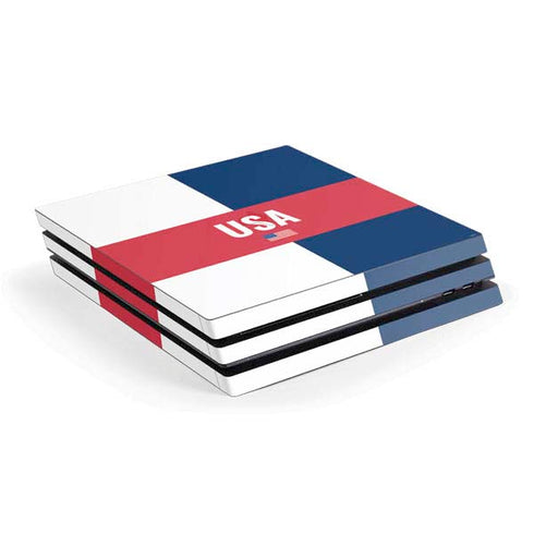 USA Flag Color Block PlayStation PS4 Skins