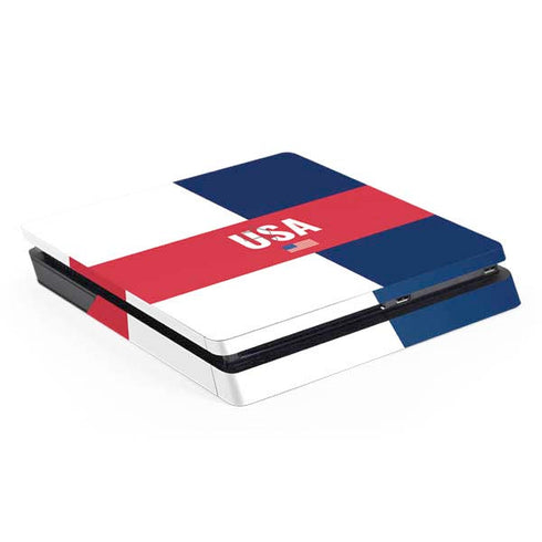 USA Flag Color Block PlayStation PS4 Skins