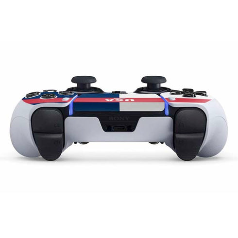 USA Flag Color Block PS5 DualSense Edge Pro Controller Skin