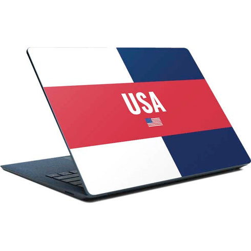 USA Flag Color Block Surface Laptop Skin