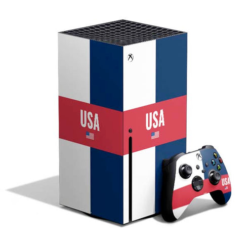 USA Flag Color Block Xbox Series X Bundle Skin