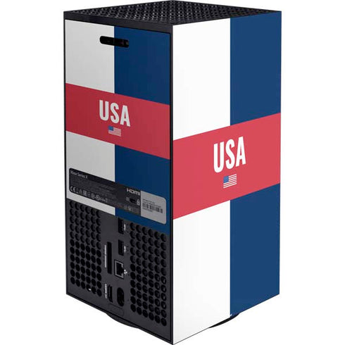 USA Flag Color Block XBox Series X Digital Edition Bundle Skin