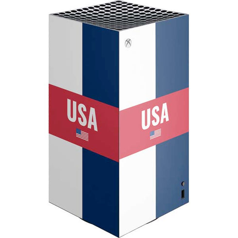 USA Flag Color Block XBox Series X Digital Edition Console Skin
