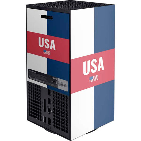 USA Flag Color Block XBox Series X Digital Edition Console Skin